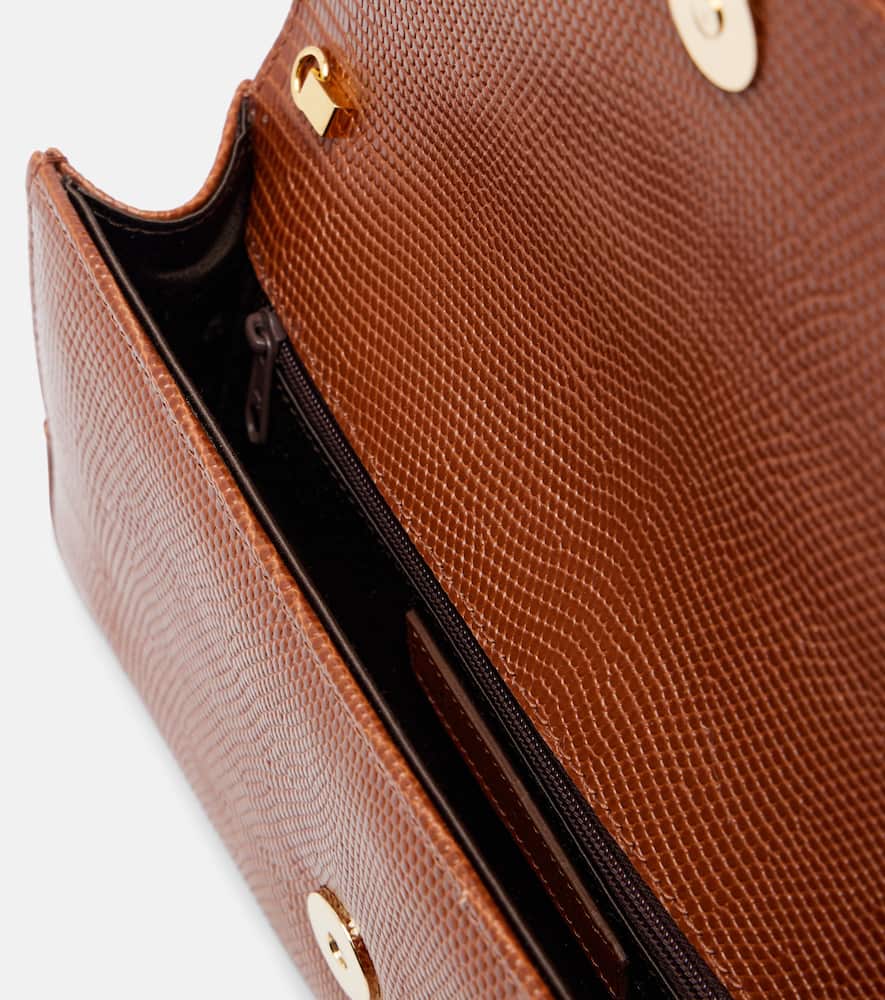 Manolo Blahnik Maygot Snake-effect Leather Clutch In Brown