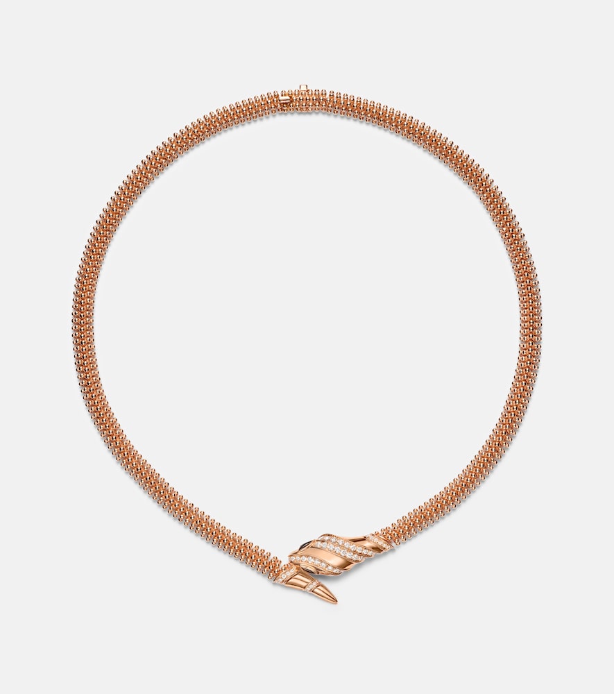 Bvlgari Collier Serpenti en or rose 18 ct diamants et onyx 39000 €
