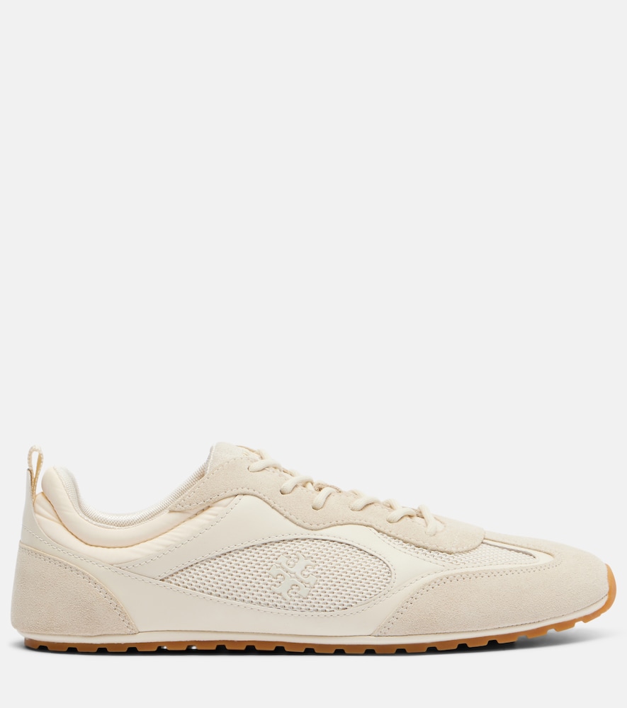  Tory Burch Tory Burch Field Suede And Leather-trimmed Sneakers 