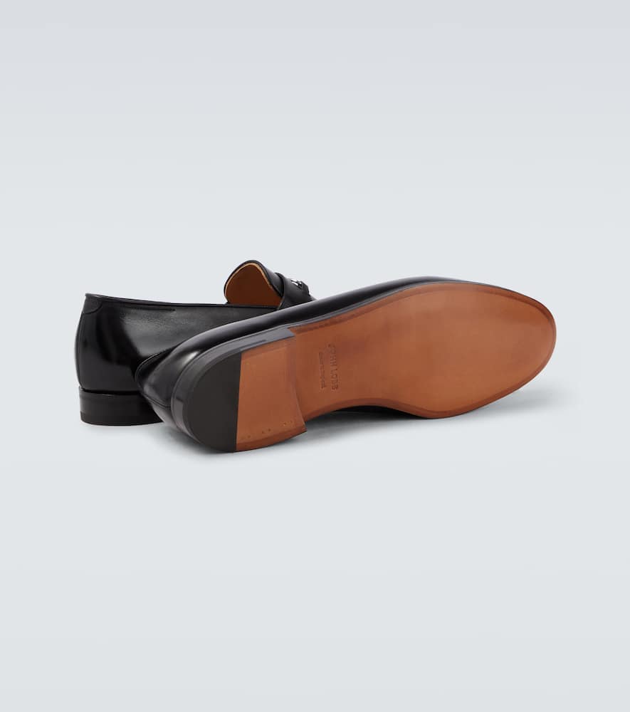 John Lobb Lopez Leather Loafers In Black