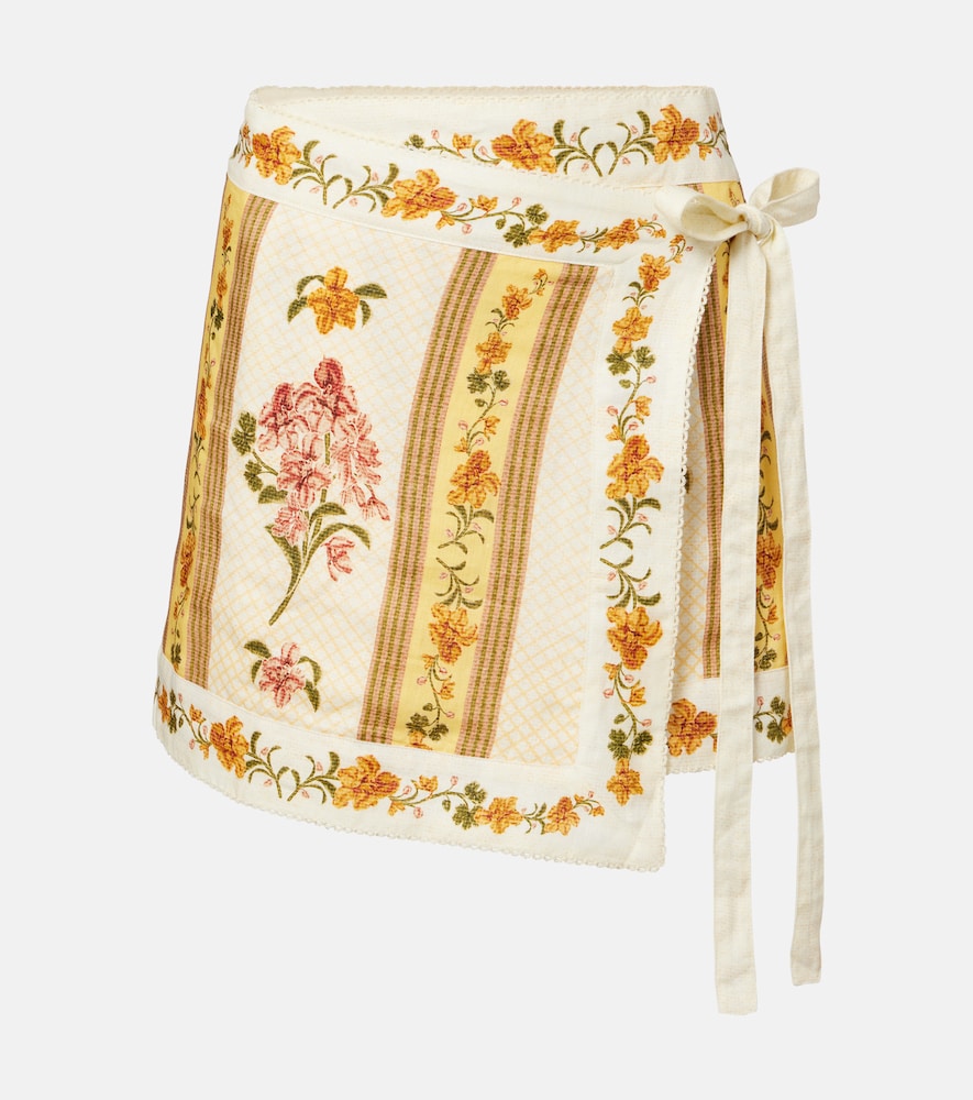 Agua by Agua Bendita Floral linen beach cover-up