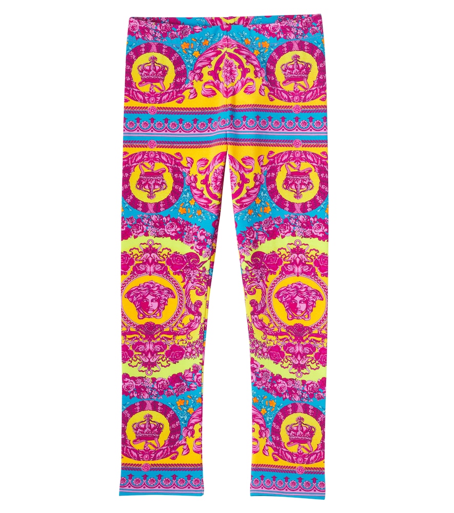 Versace Leggings Electric Barocco Aus Jersey Bedruckt Kinder Multicolor Größe 128