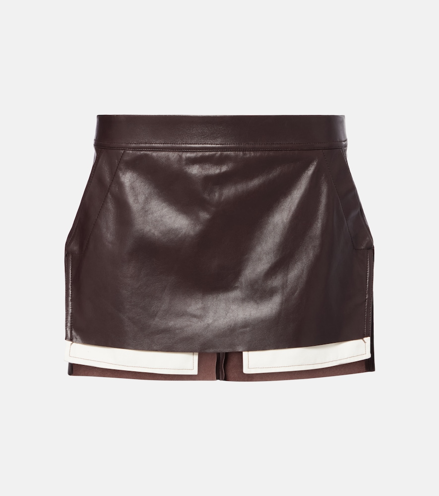 Rick Owens Fog leather miniskirt | Thumbnail 6
