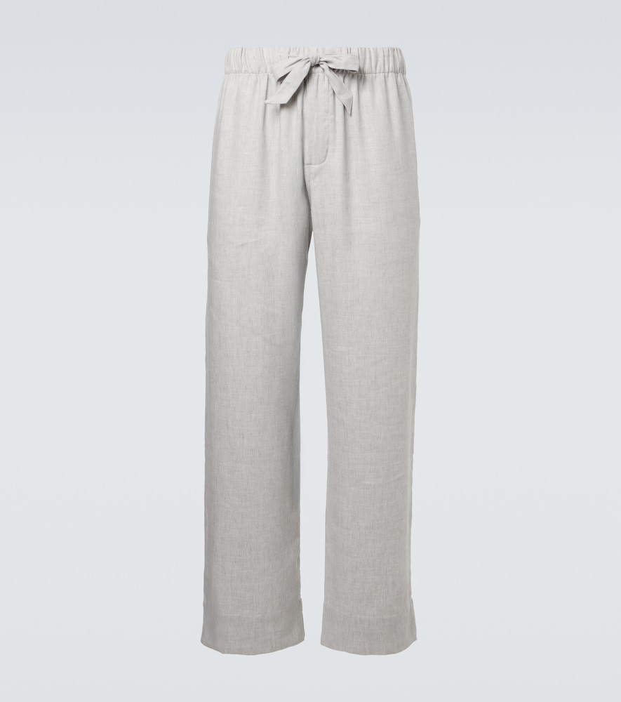 Frescobol Carioca Luan linen and cotton-blend straight pants