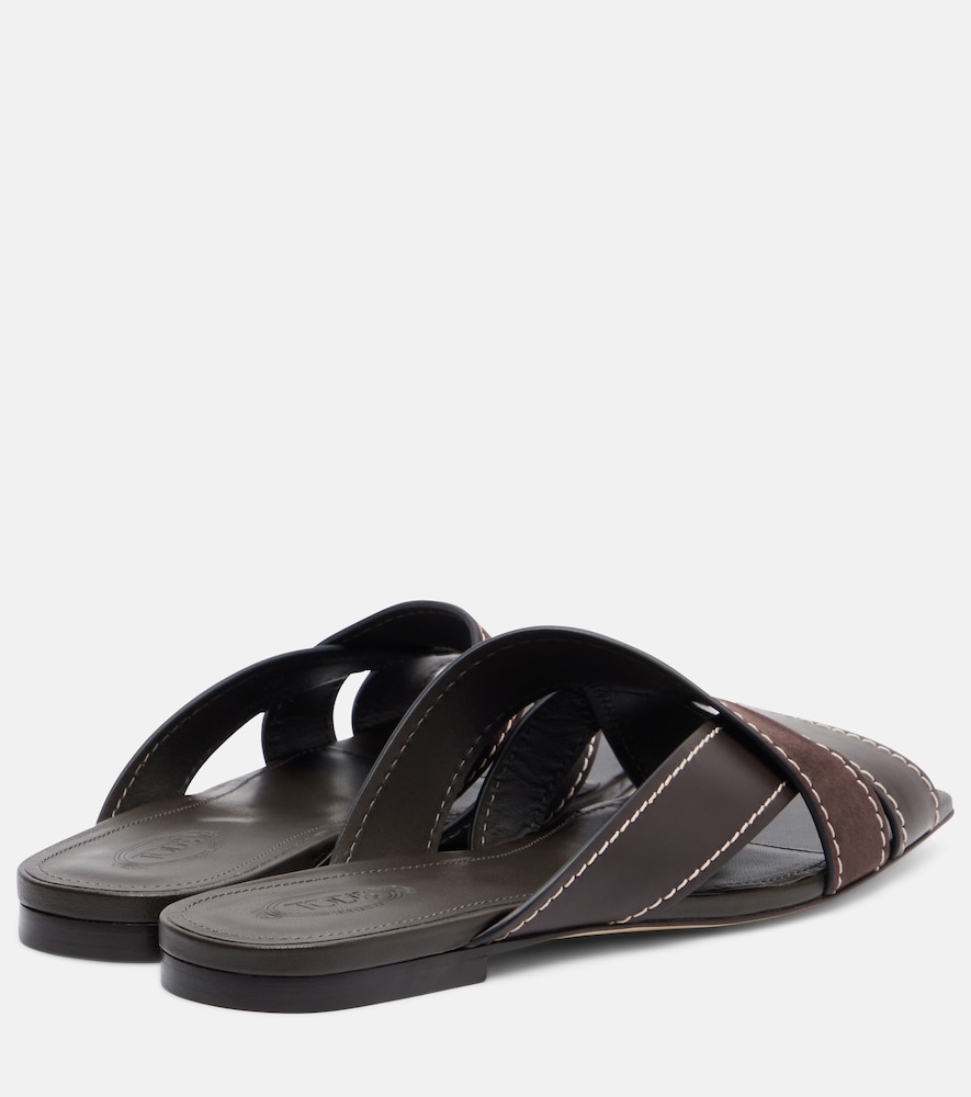 Tod's Tod's Leather Slides 