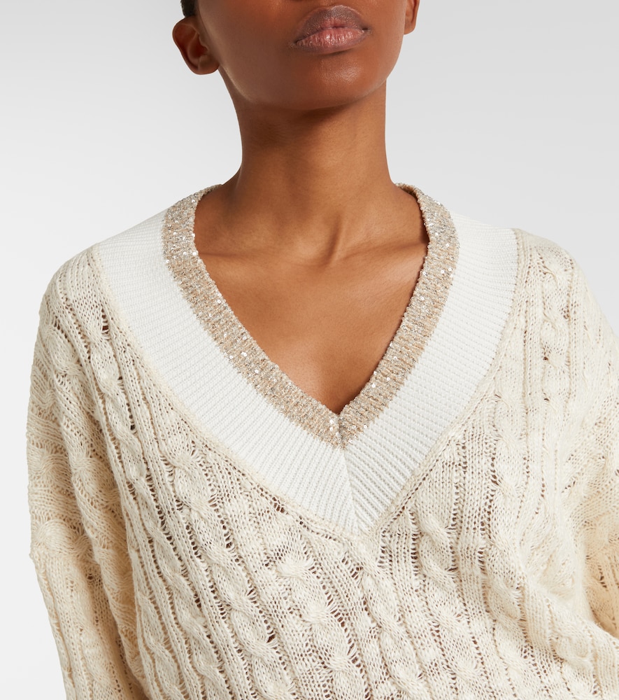  Brunello Cucinelli Brunello Cucinelli Pullover Aus Hanf, Seide Und Baumwolle 