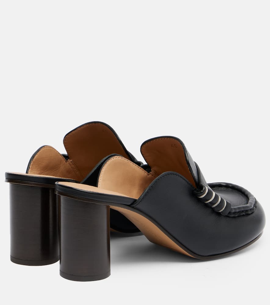 Jw Anderson 75 Leather Mules In Black