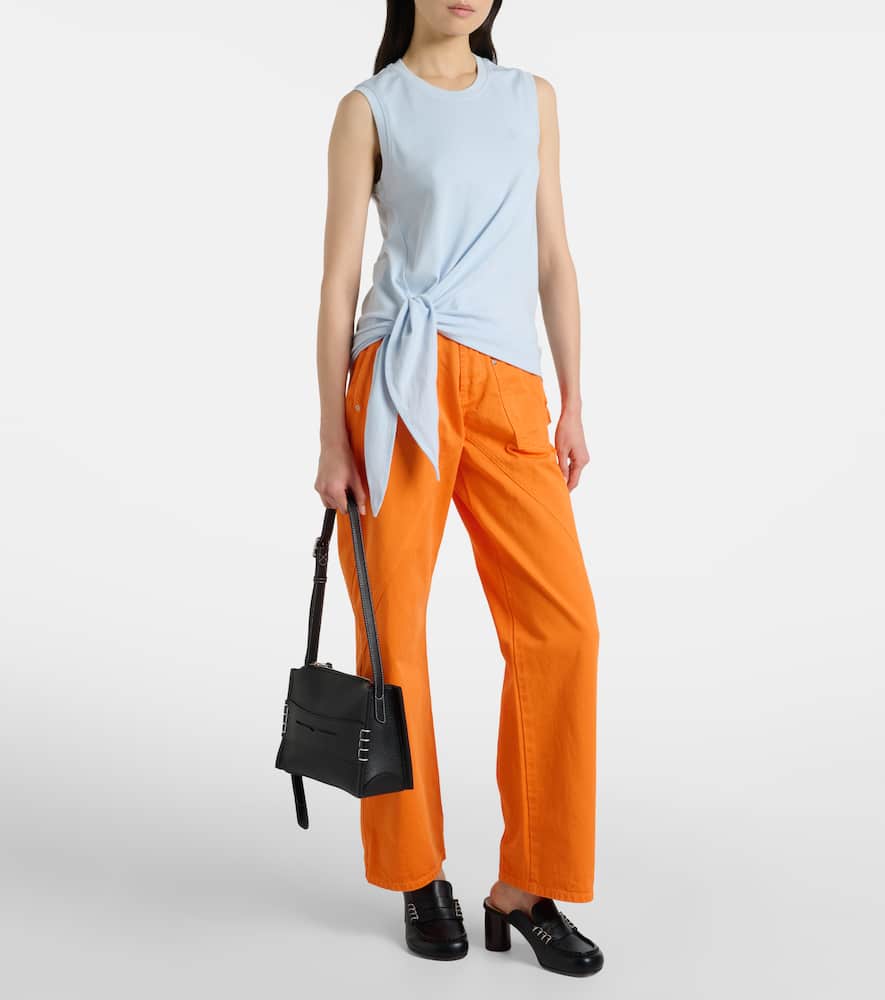 Jw Anderson 75 Leather Mules In Black