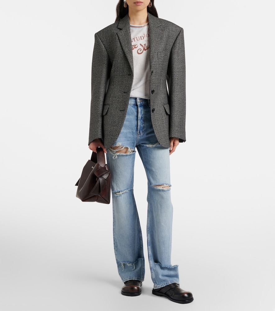  Acne Studios Acne Studios Distressed Straight Jeans 