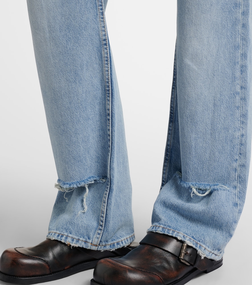 Distressed Straight Jeans