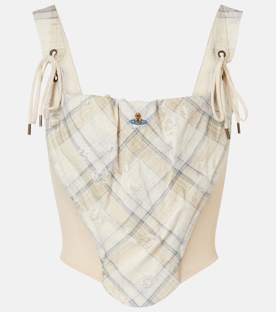 Vivienne Westwood Puppy tartan cotton-blend top