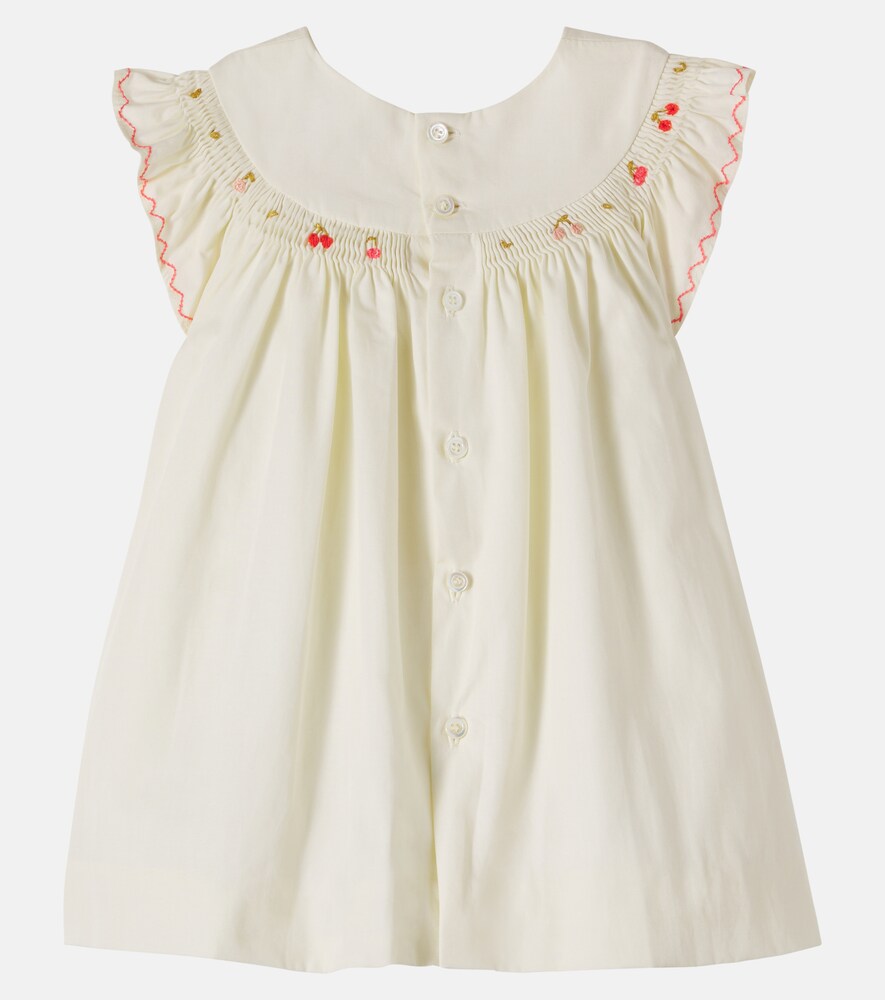  Bonpoint Bonpoint Baby Besticktes Kleid Amantine Aus Baumwolle 