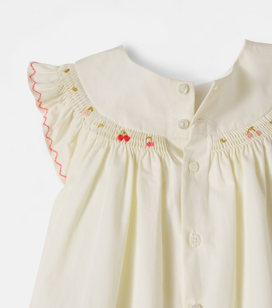  Bonpoint Bonpoint Baby Besticktes Kleid Amantine Aus Baumwolle 