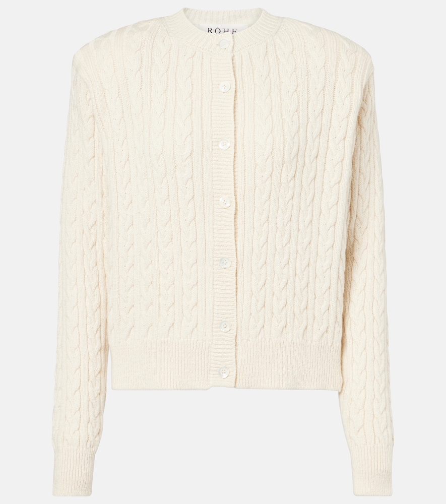 Rohe Róhe Cable-knit cotton and wool cardigan