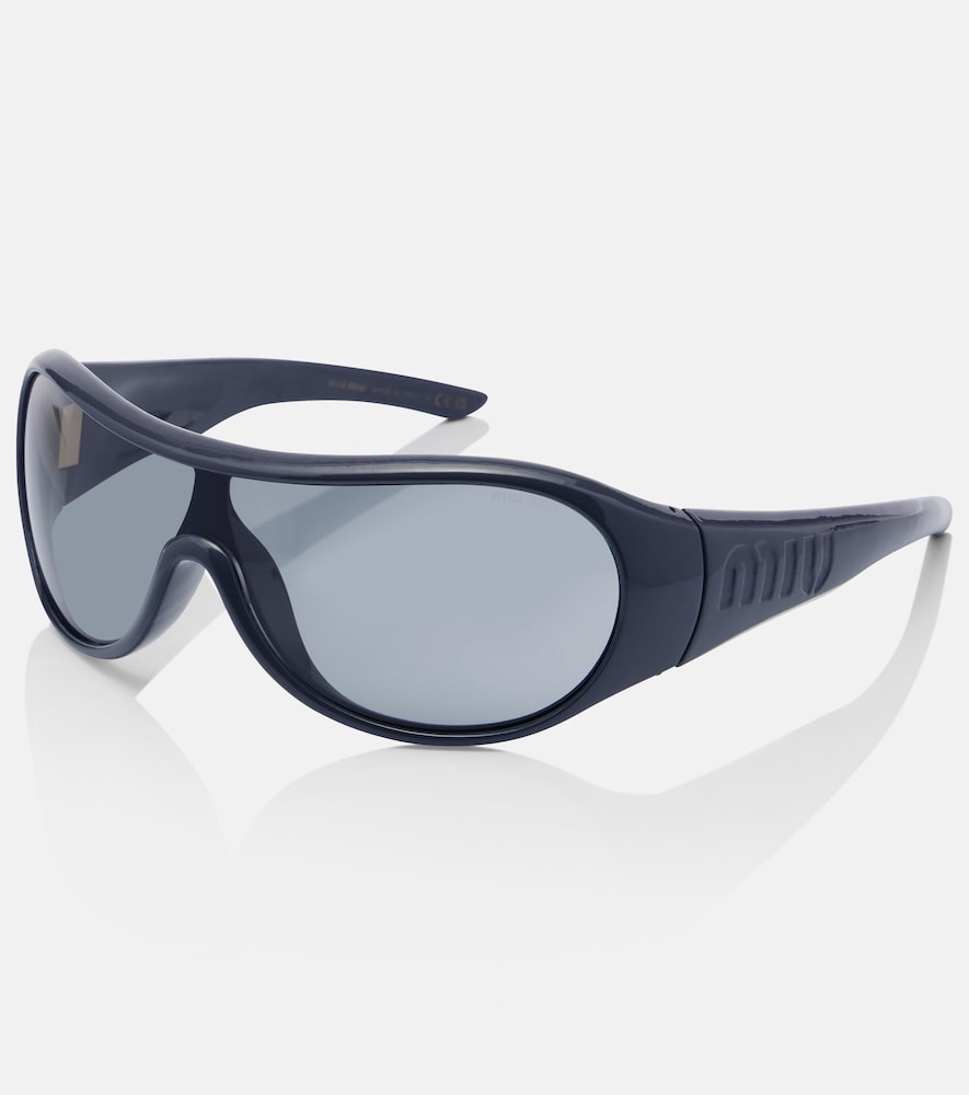  Miu Miu Miu Miu Logo Shield Sunglasses 