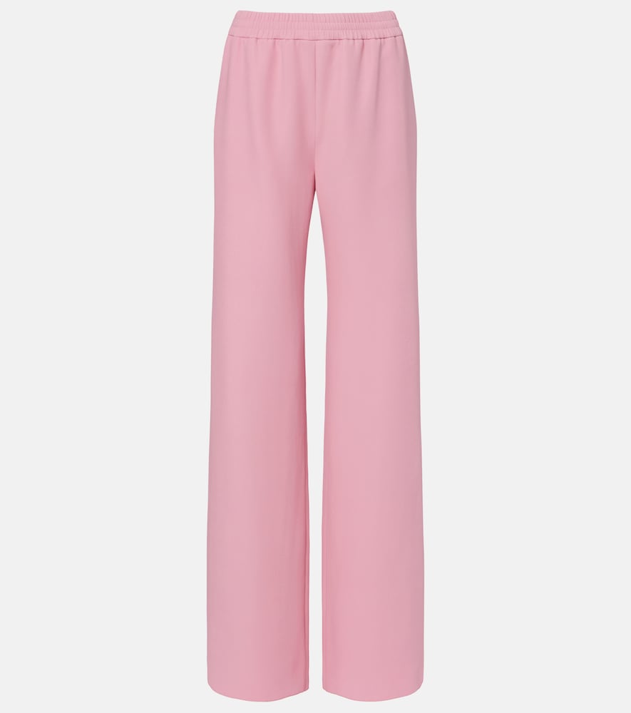 Valentino Donna Pantaloni In Seta A Gamba Larga Rosa It Taglia 40- Mytheresa