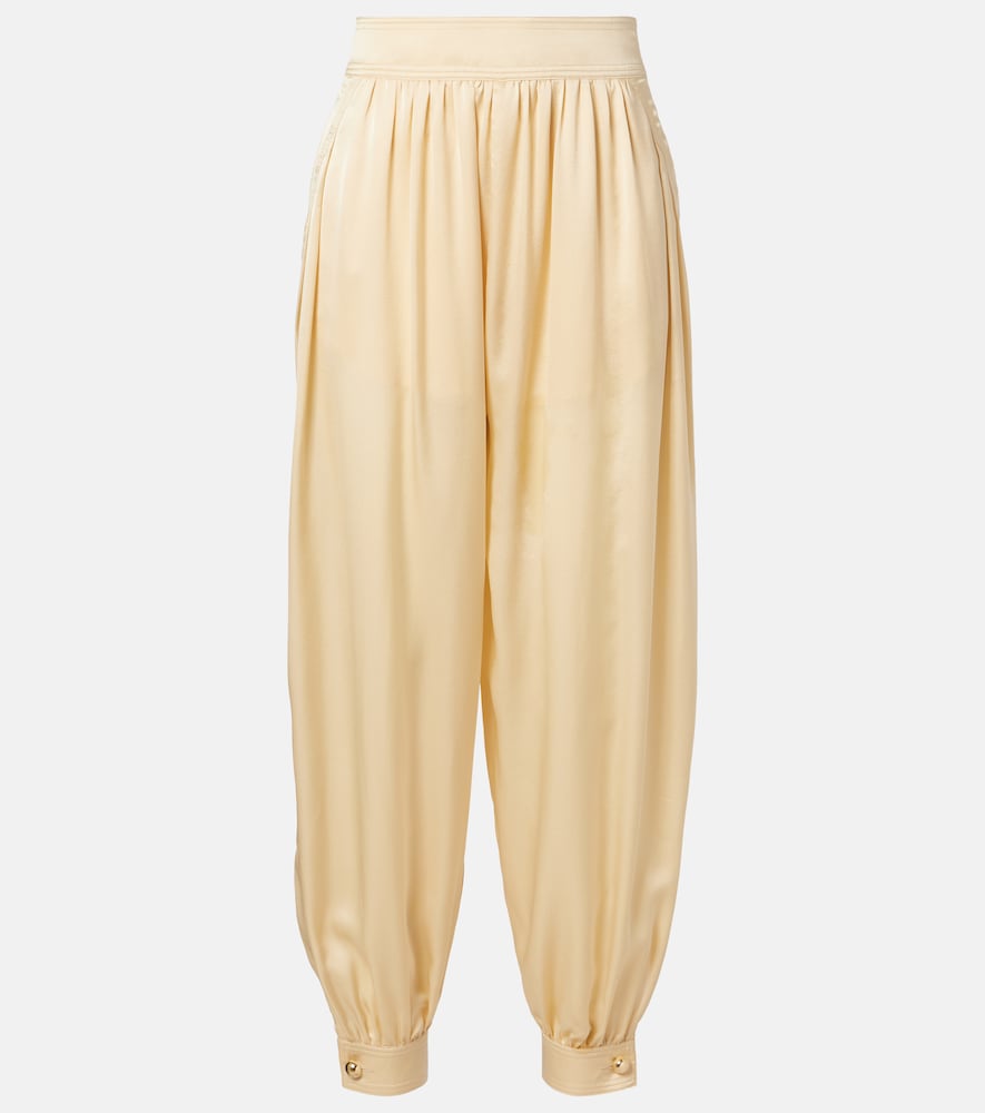Zimmermann Como silk satin tapered pants