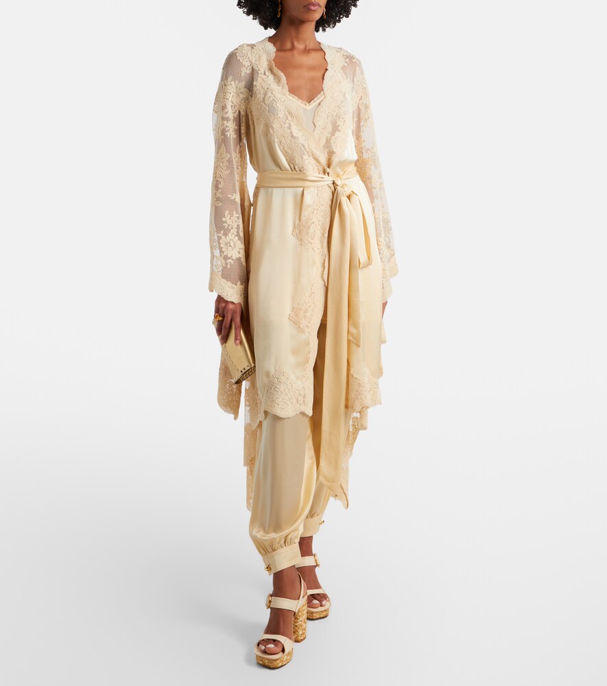 Zimmermann Como silk satin tapered pants