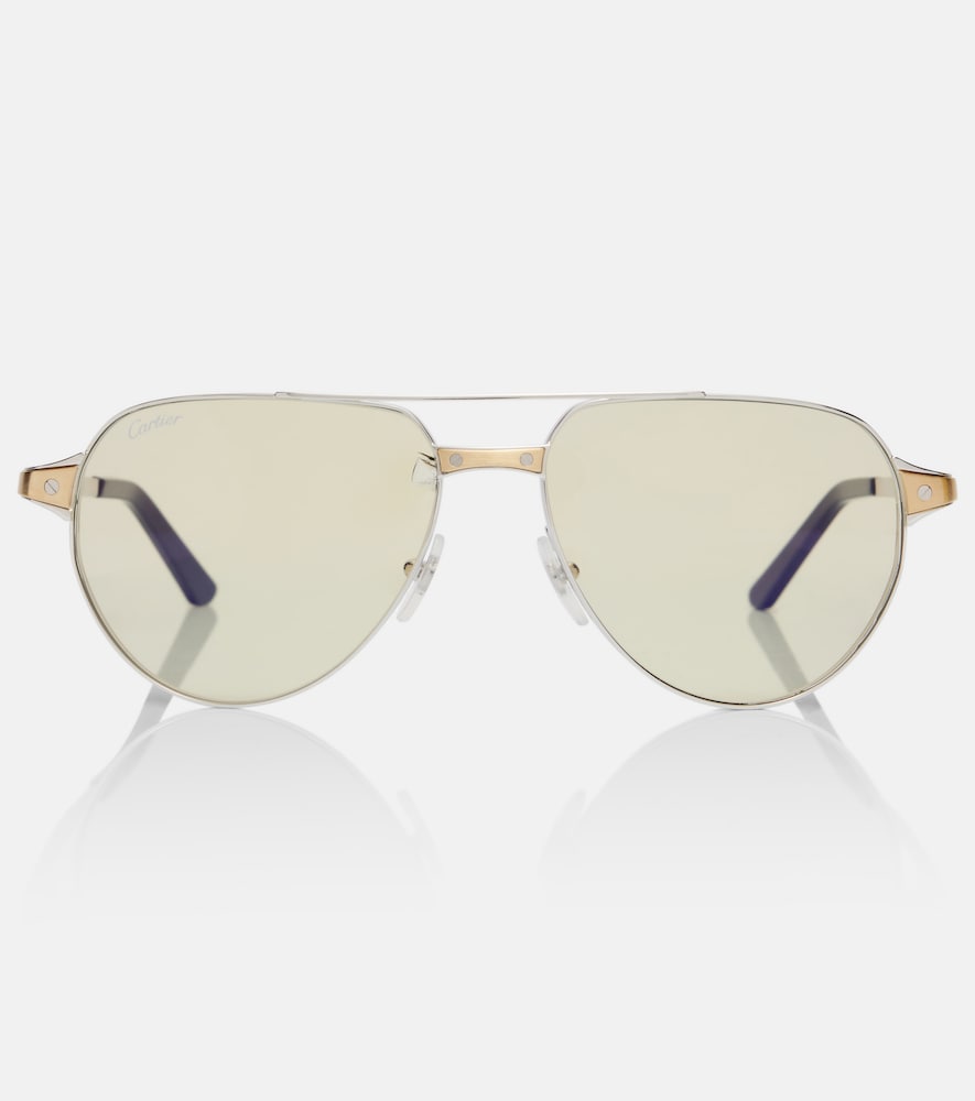 Cartier Eyewear Collection Santos de Cartier aviator sunglasses
