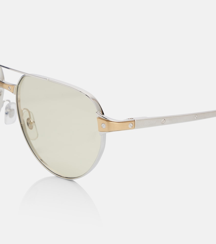  Cartier Eyewear Collection Cartier Eyewear Collection Aviator-sonnenbrille Santos De Cartier 