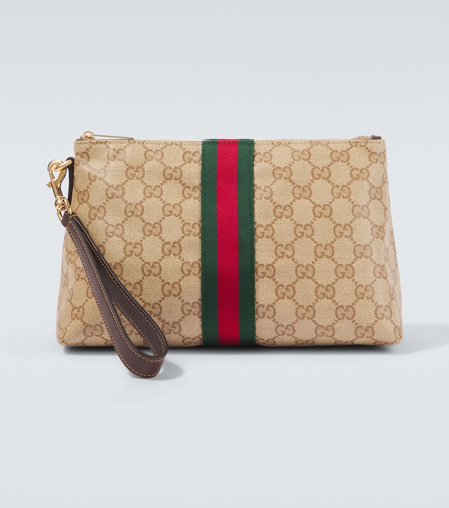 Gucci Men's Beige Small Gg Canvas Pouch - Mytheresa