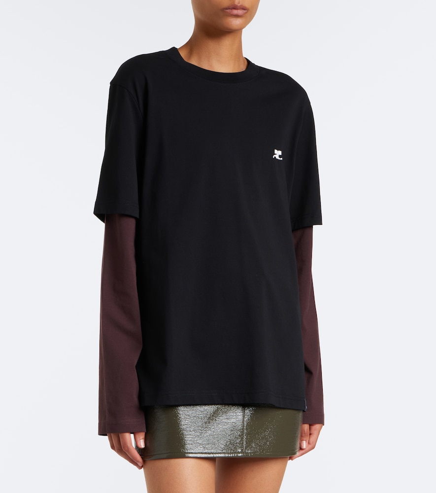 Courrèges Ac Double Sleeve Cotton T-Shirt