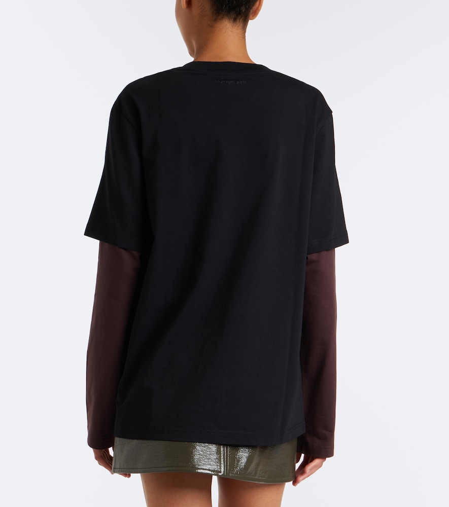 Courrèges Ac Double Sleeve Cotton T-Shirt