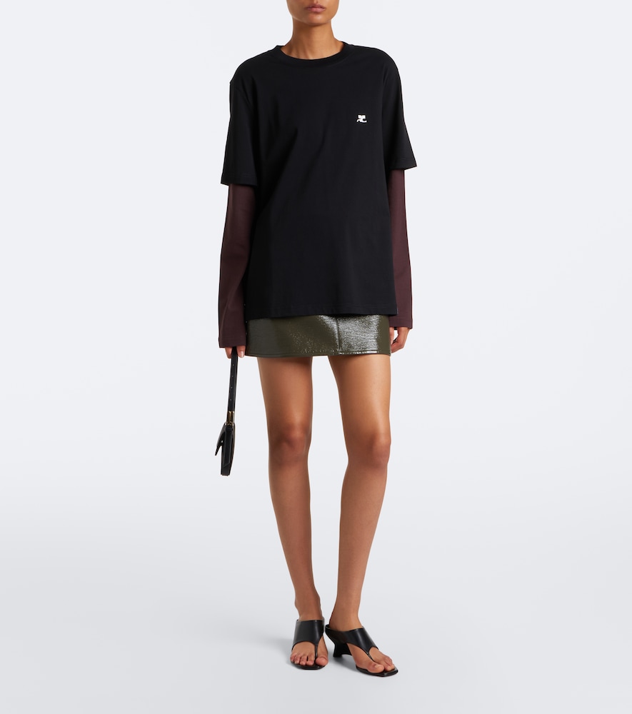 Courrèges Ac Double Sleeve Cotton T-Shirt