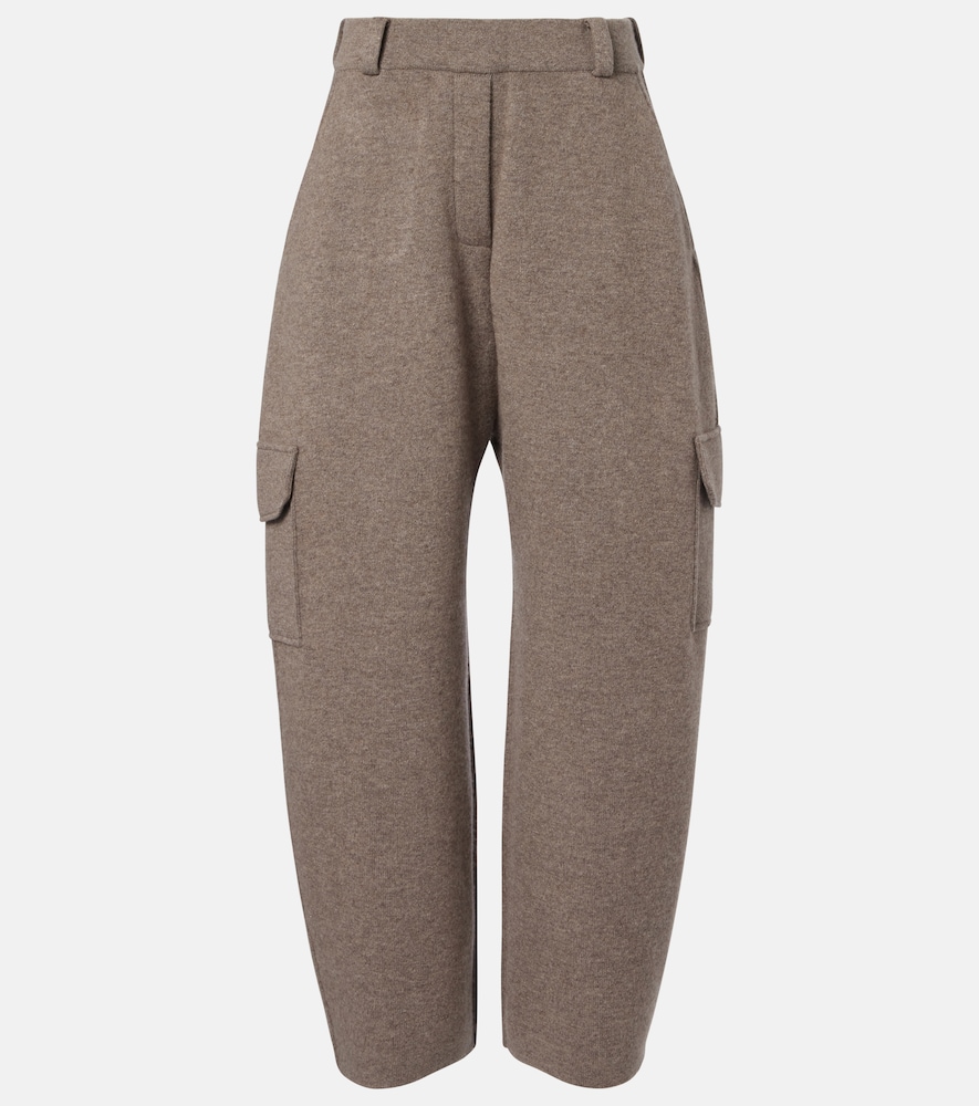Pantaloni cargo Azaria in cashmere