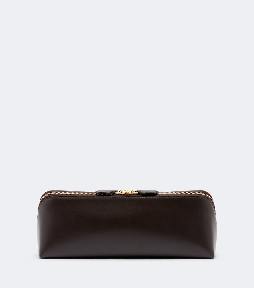 Alaïa Clutch Delta Small aus Leder