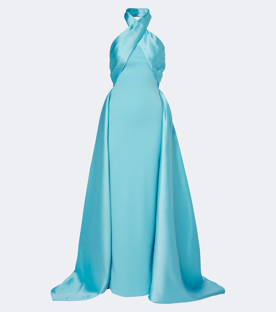 Robe Rumi aus Crêpe mit Satin