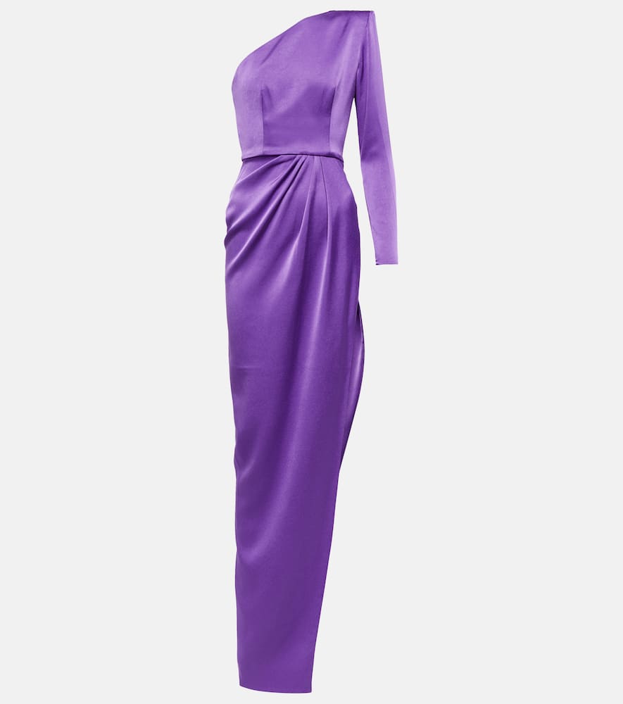 Alex Perry Delane one-shoulder satin crêpe gown