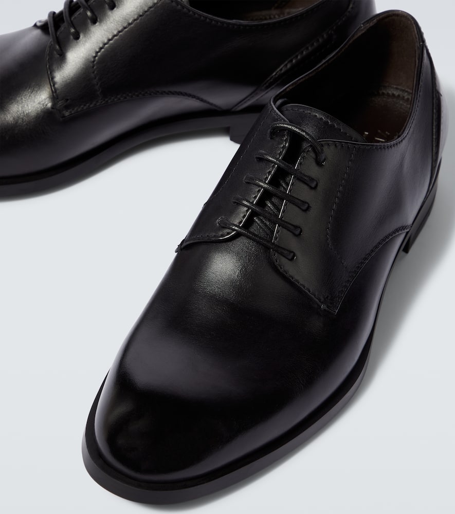 Shop Zegna Siena Flex Formal Derby Shoes In Black