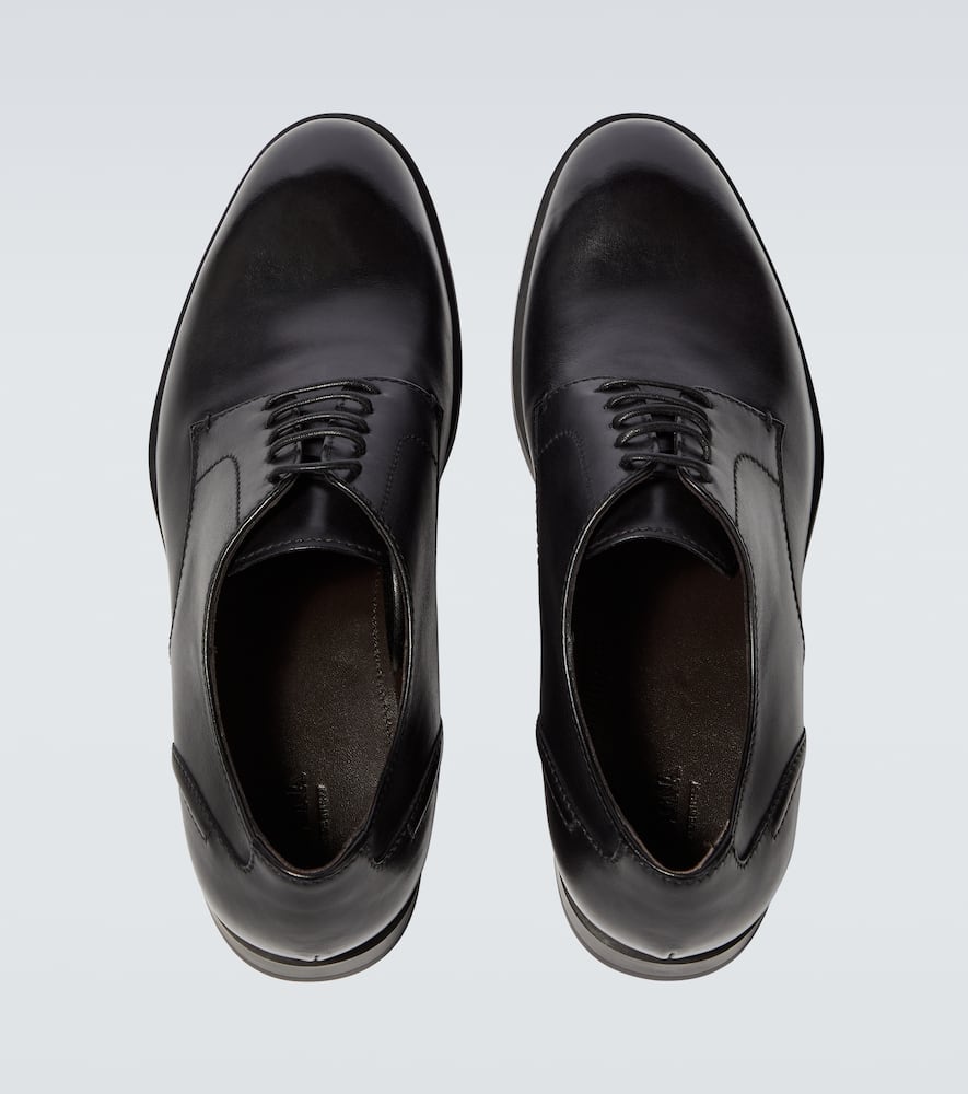 Shop Zegna Siena Flex Formal Derby Shoes In Black