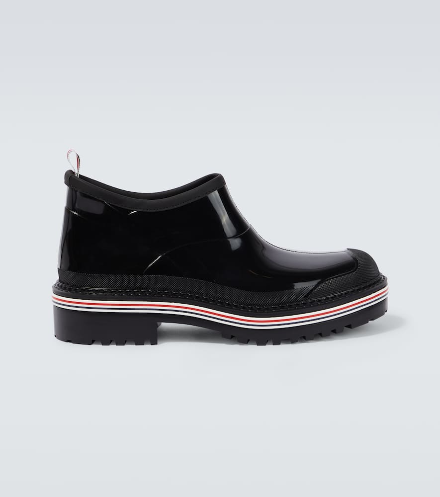 Shop Thom Browne Rubber Ankle Boots In Black