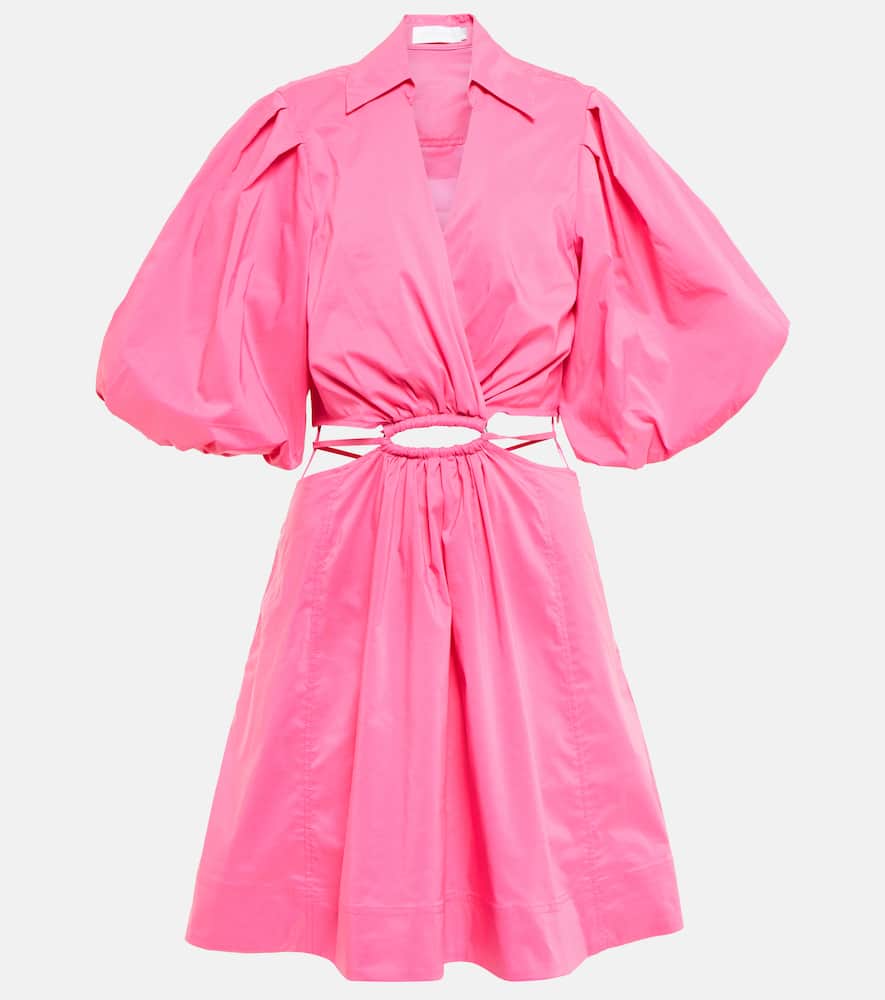 Simkhai Aulora cutout poplin minidress