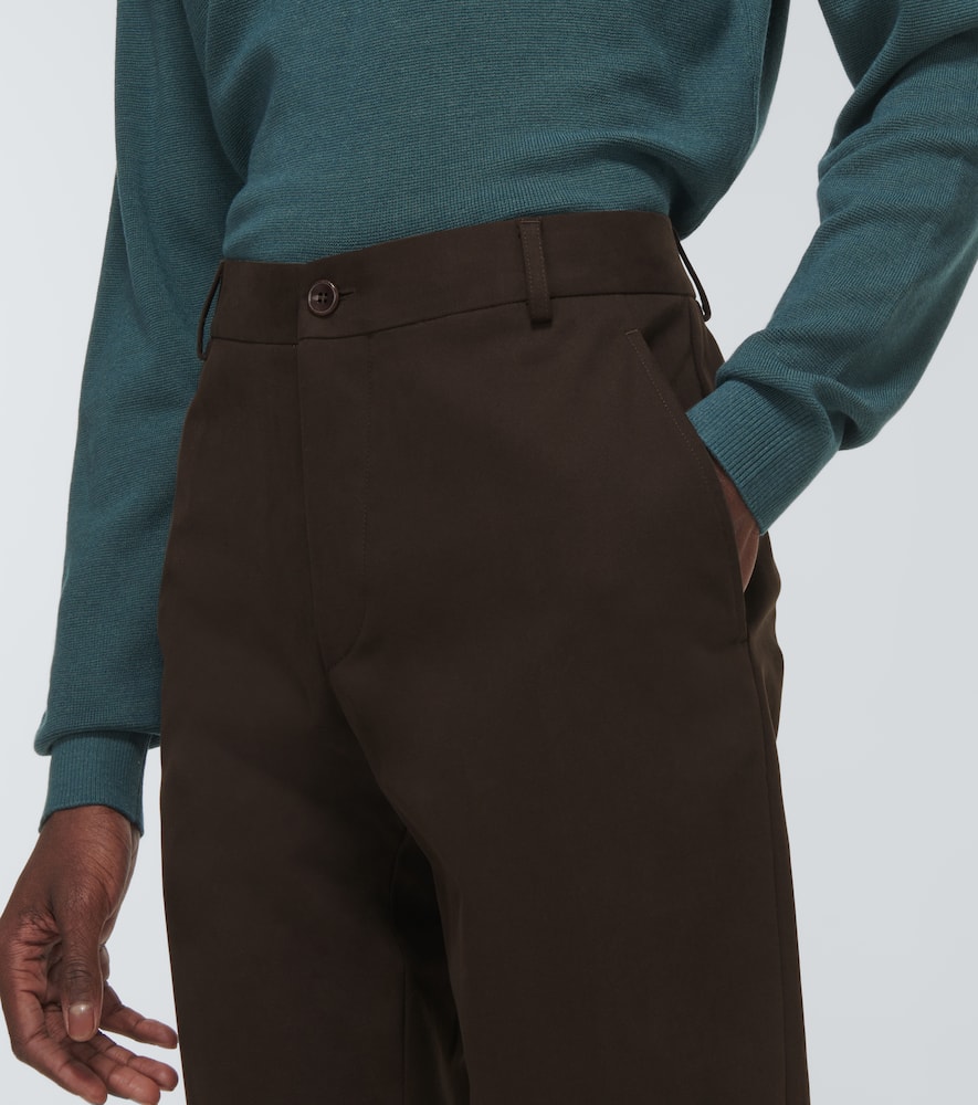 Shop Loro Piana Cotton Chinos In Ebony