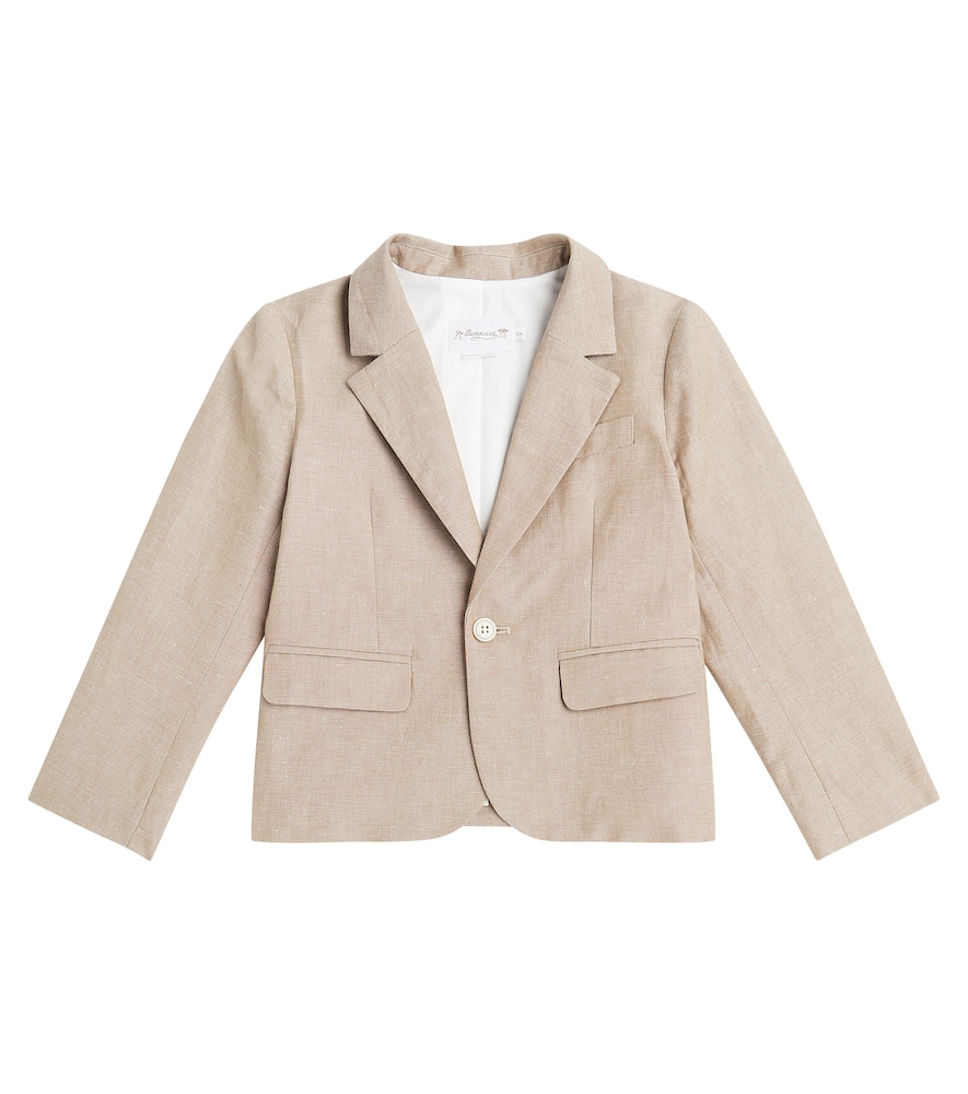 Bonpoint Aristide Linen And Cotton Blazer In Beige