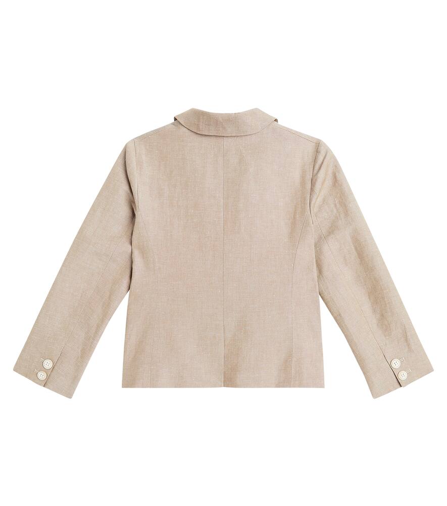 Bonpoint Aristide Linen And Cotton Blazer In Beige