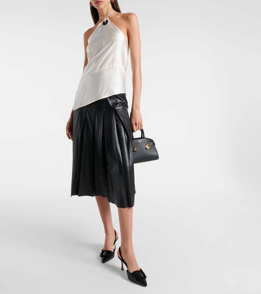 MANOLO BLAHNIK MAYSLI LEATHER SLINGBACK PUMPS