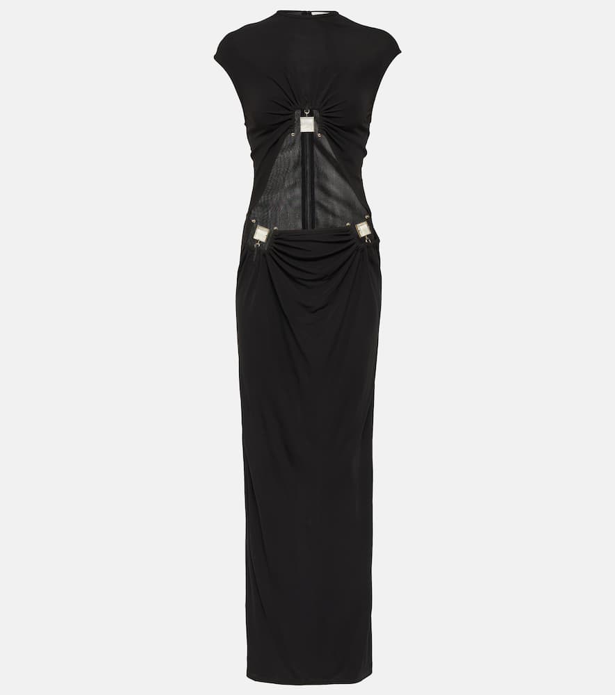 Christopher Esber Embellished cutout jersey maxi dress
