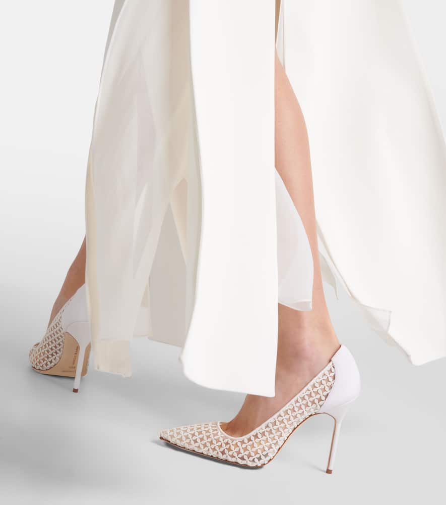 Manolo Blahnik Bridal Tora 105 lace pumps