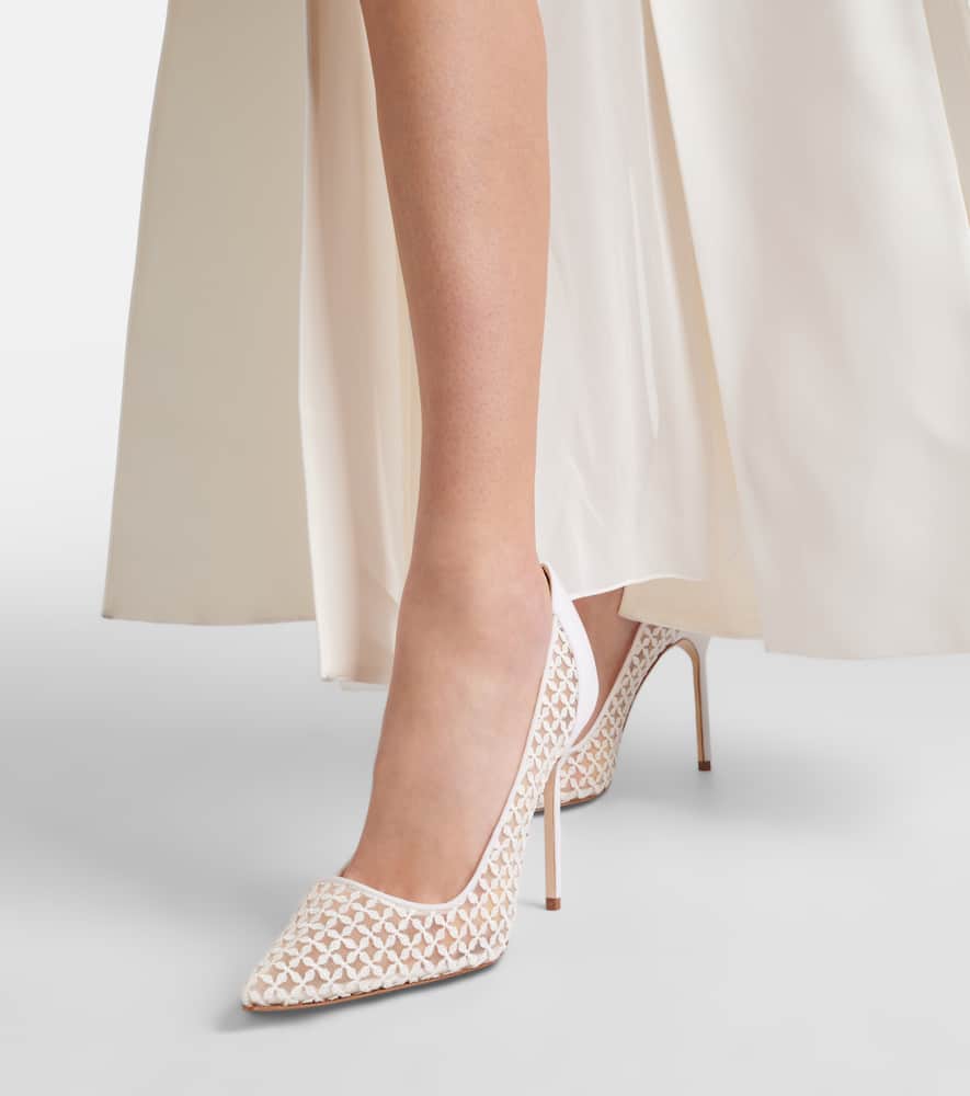 Manolo Blahnik Bridal Tora 105 lace pumps