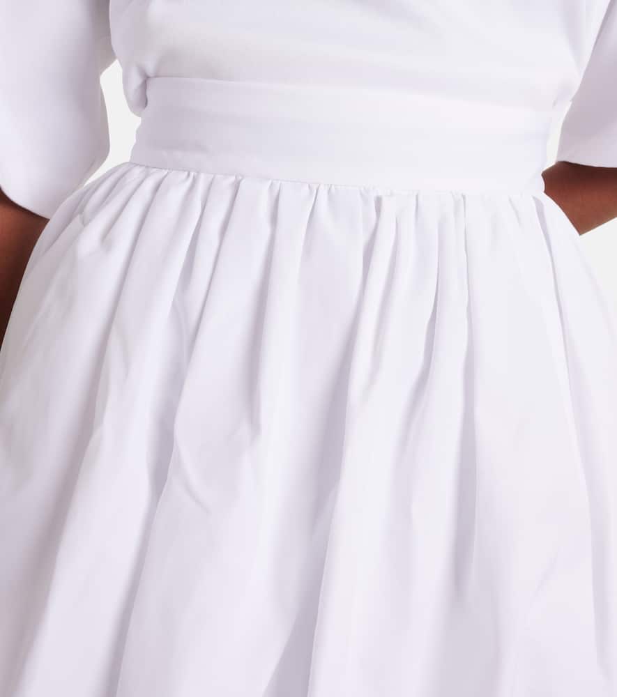 Dolce & Gabbana High-rise Cotton Poplin Miniskirt In Bianco Ottico