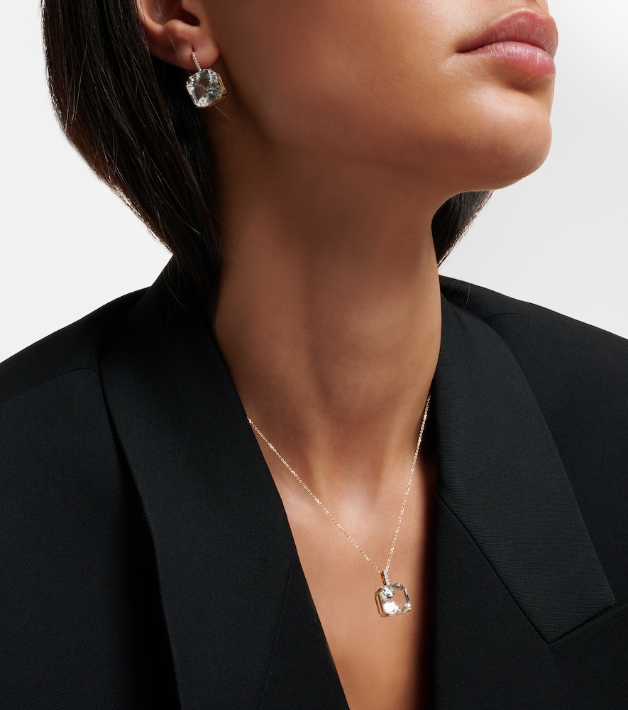Mateo 14kt Gold Necklace With Topaz And Diamonds In Gold