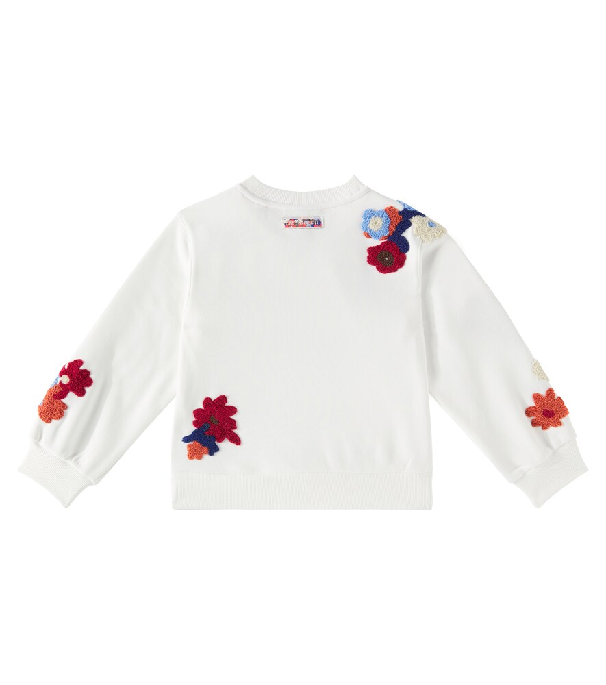 SCOTCH & SODA EMBROIDERED COTTON-BLEND FLEECE SWEATSHIRT