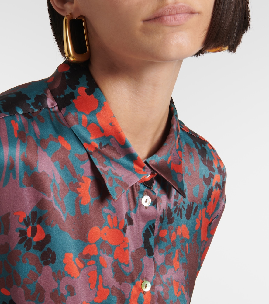  Asceno Asceno Printed Silk Charmeuse Shirt 