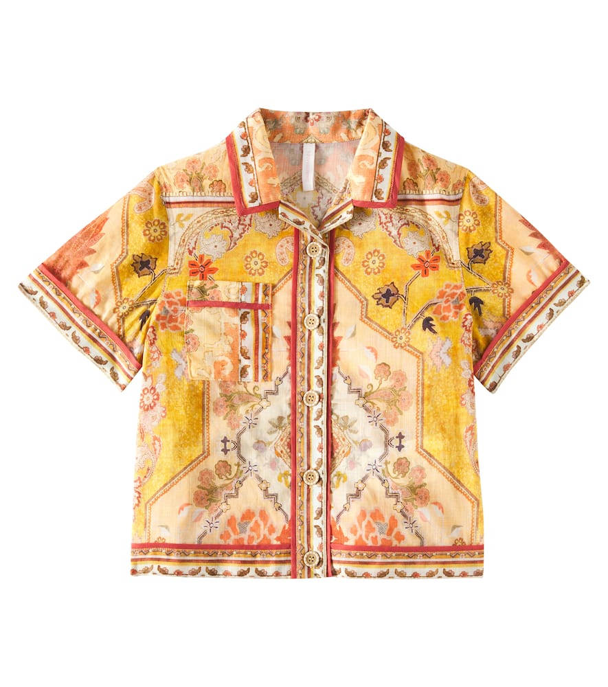 ZIMMERMANN WYLIE POCKET PRINTED COTTON SHIRT