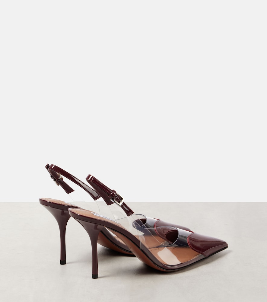 Alaïa Le Cœur 90 Leather And Pu Slingback Pumps