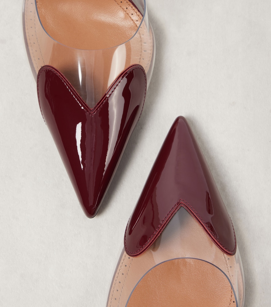 Alaïa Le Cœur 90 Leather And Pu Slingback Pumps